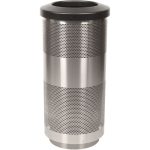 20 gallon stadium receptacle chrome