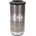 20 gallon stadium receptacles chrome