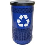 35 gallon stadium series receptacle blue
