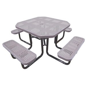 46in. Octagonal Perforated Picnic Table