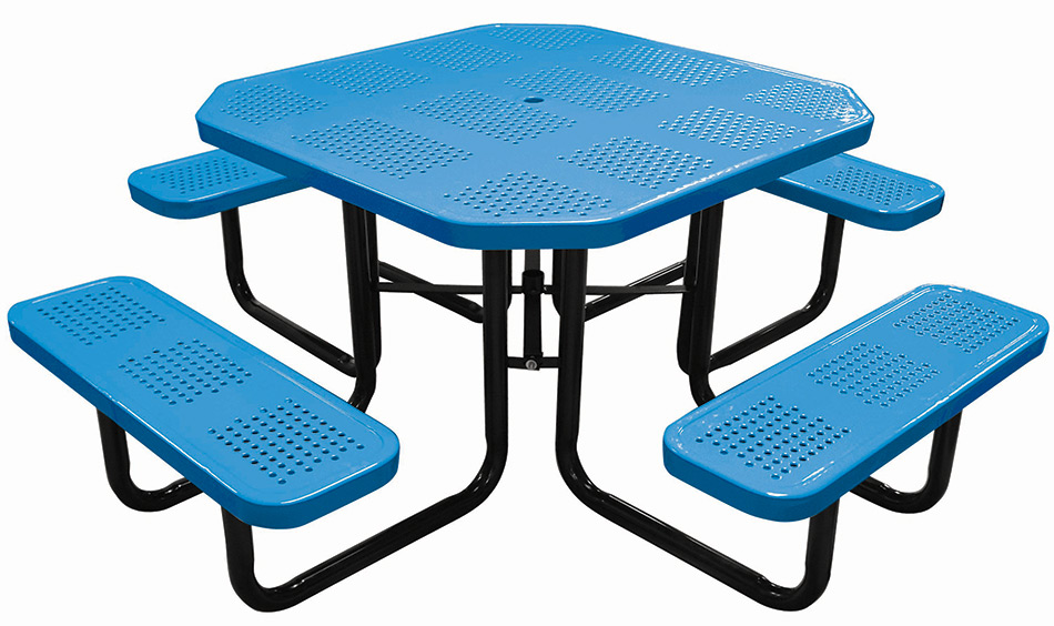 46in. Octagonal Perforated Picnic Table