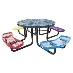 46in. Round Expanded Metal Children's Picnic Table