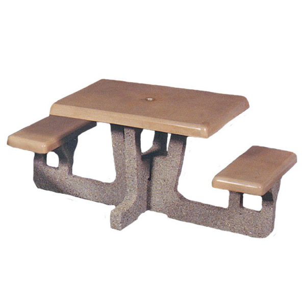 Square 2 Seat Concrete Picnic Table