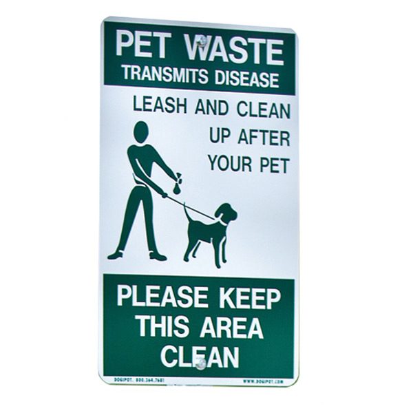 "On Leash" Aluminum Sign