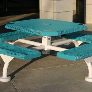 Web Style Octagon Perforated Picnic Tables