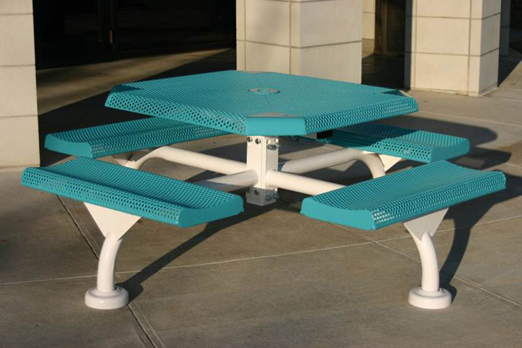 Web Style Octagon Perforated Picnic Tables