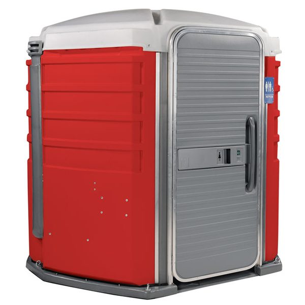 care iii portable toilet red