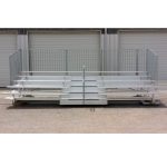 code compliant bleachers rails front