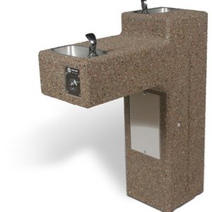 DF-Dual - ADA Accessible Bi-Level Concrete Drinking Fountain