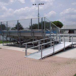 elevated bleacher ramp