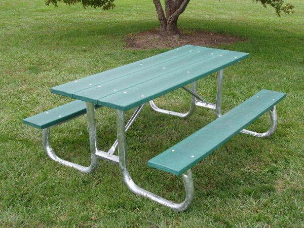 Galvanized Frame Picnic Table