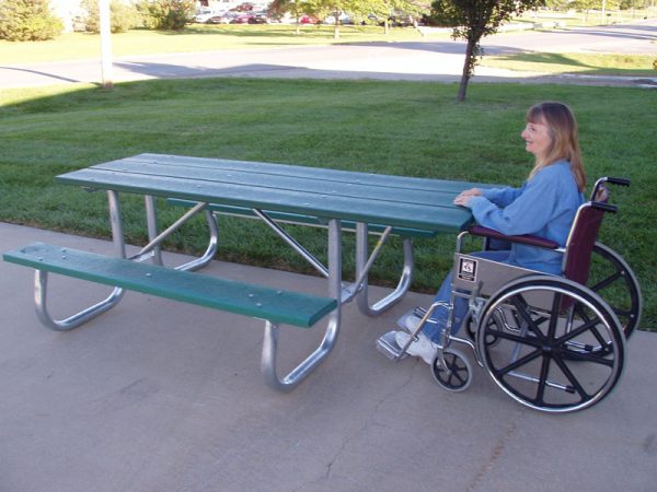 Galvanized Frame Picnic Table