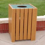 heavy duty square trash receptacles