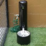 metal pedestal pet fountain system