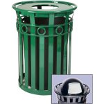 oakley decorative trash receptacle green