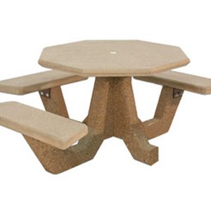 ADA Accessible 40" Octagon Concrete Picnic Table