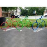 person shaped bike rack systems
