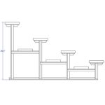 powder coated tip n roll bleacher height
