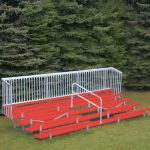 powder coated tip n roll bleacher rails