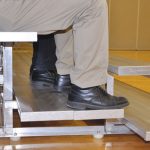 powder coated tip n roll bleachers base
