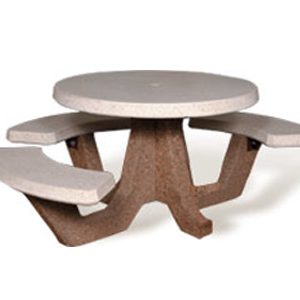 ADA Accessible 42" Round Concrete Picnic Table