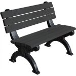 silhouette park benches 4ft black