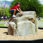 small granite climbing boulder playground equipment