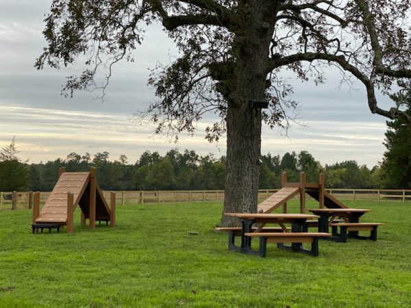 picnic tables up and over ramp n climb