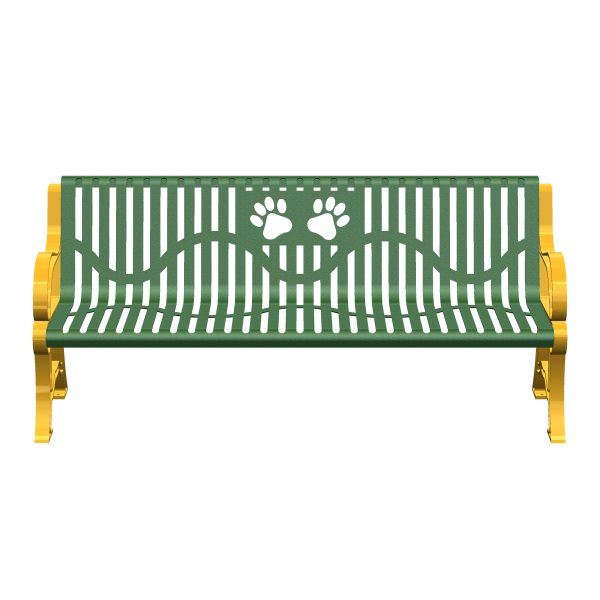 B6WBCLASSIC green yellow Dog Paws front