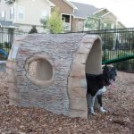 rustic dog log tunnel set