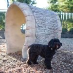 rustic dog log tunnels