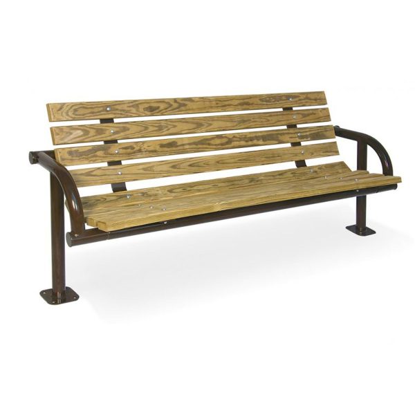 Single-Post Contour Park Bench