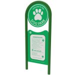 premium dog park welcome sign