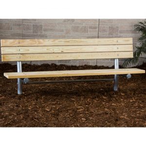 Wood Team Bench with Back