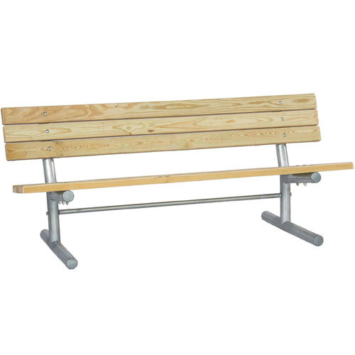 Wood Team Bench with Back