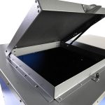 broot waste receptacle double lids top