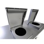 camper waste receptacle dual stream charcoal