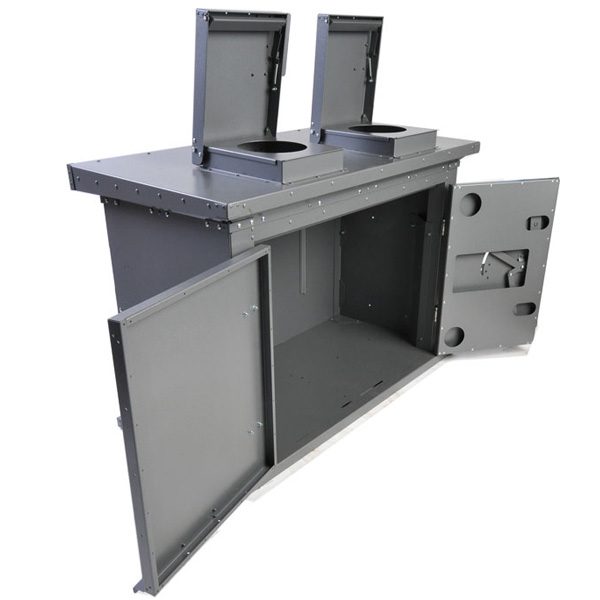 camper waste receptacle front charcoal
