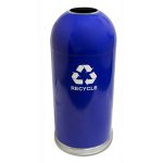 dome top recycling containers blue
