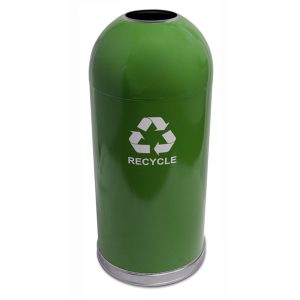dome top recycling containers green