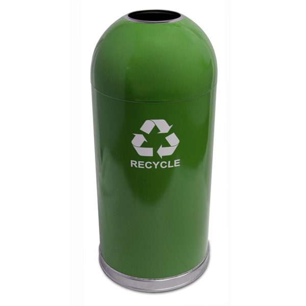 Dome Top Recycling Containers green