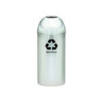 dome top recycling containers polished metal