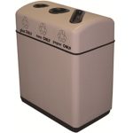 fiberglass recycling container brown