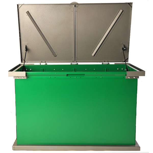 grizzly trash receptacle green charcoal shock lift