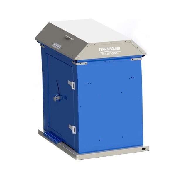 Picnic Waste Receptacle blue charcoal bin