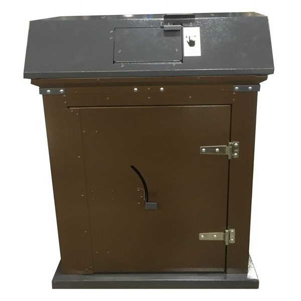 picnic waste receptacle brown charcoal