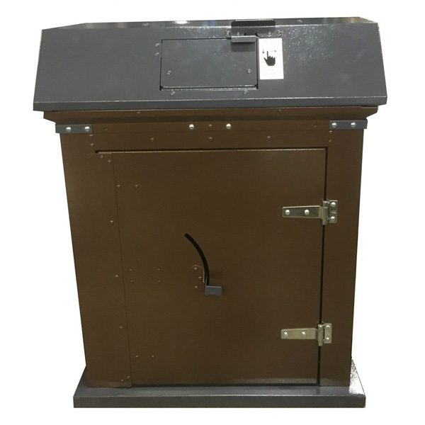 Picnic Waste Receptacle brown charcoal