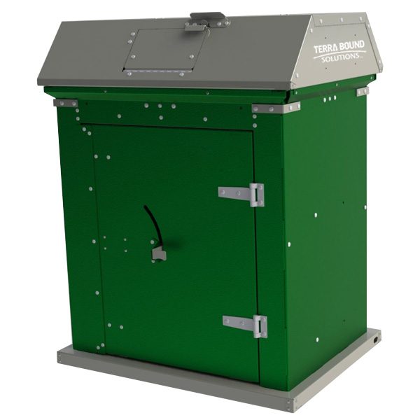 picnic waste receptacle green charcoal