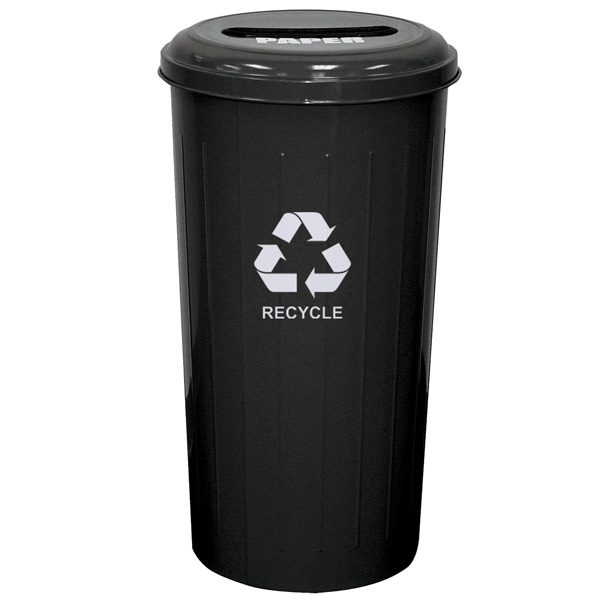 Wastebasket Recycling Containers slotted top black