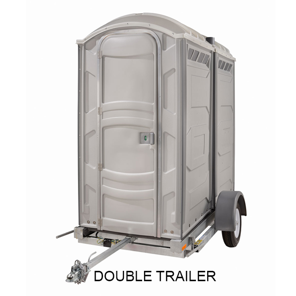 portable toilet double trailer
